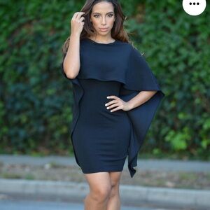 White cape dress - fashion nova - size s - nwt